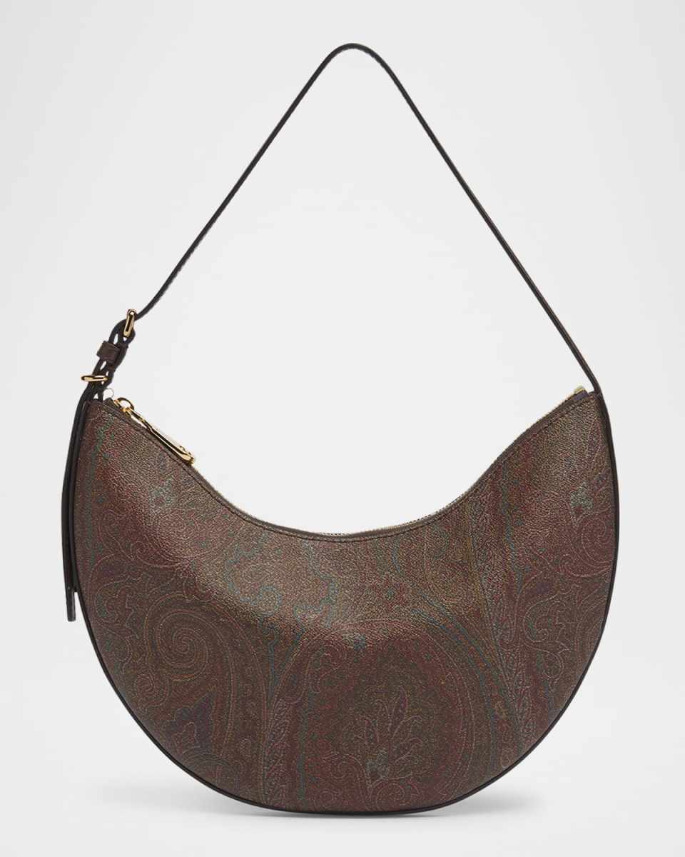 Essential Paisley Printed Leather Shoulder Bag